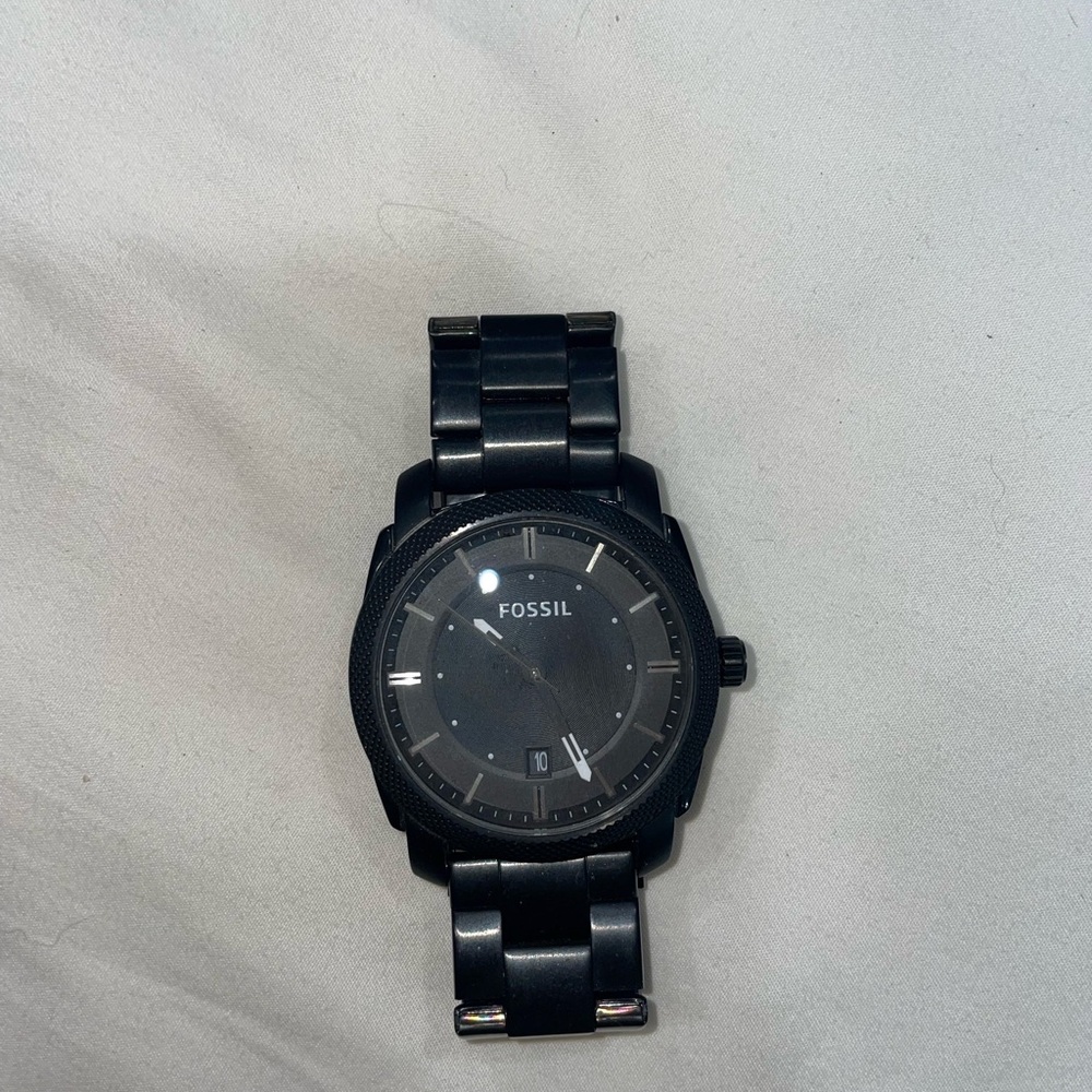 Fossil Onyx Black Steel Timepiece
